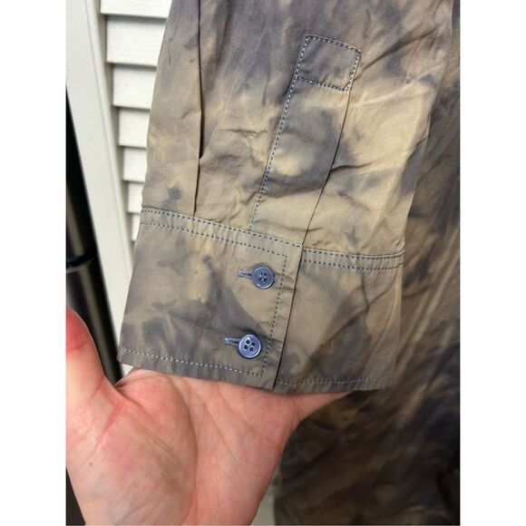 Marc Cain Tan Gray Rain Off Shoulders Rain Style Dress, Sz Large * - Picture 8 of 8